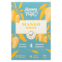 Happy Pops - Mango Ice Pops, 4 Each