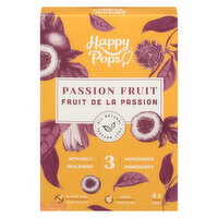 Happy Pops - Passion Fruit Ice Pops, 4 Each