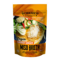 The Workshop Vegetarian - Broth Carrot Ginger Miso Vegan, 500 Millilitre