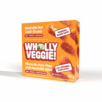 Wholly Veggie - Nashville Hot Cauliflower Drumsticks, 255 Gram
