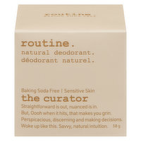 routine. - Natural Deodorant Cream The Curator, 58 Gram