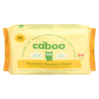 Caboo - Bamboo Flushable Wipes, 60 Each