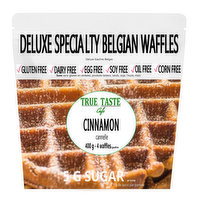 True Taste Cafe - Belgian Waffles - Traditional Cinnamon, 4 Each