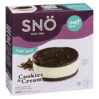 Sno - Frozen Dessert Cookies & Cream Sandwich, 3 Each