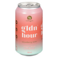 gldn hour - Collagen Sparkling Water Strawberry Mint, 355 Millilitre