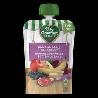 Baby Gourmet - Organic Baby Food - Banana, Apple, Beet Berry, 128 Millilitre