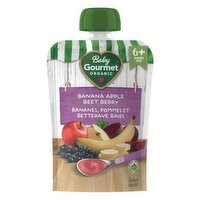 Baby Gourmet - Organic Baby Food - Banana, Apple, Beet Berry, 128 Millilitre