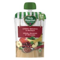 Baby Gourmet - Organic Baby Food - Summer Cherry Banana & Spinach, 128 Millilitre