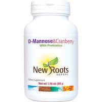 New Roots Herbal - D-Mannose & Cranberry with Probiotics, 50 Gram