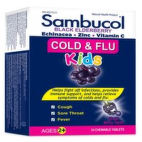 Sambucol - Kids Cold & Flu, Black Elderberry, 24 Each