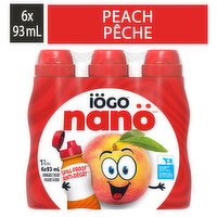 Iogo - Nano Drinkable Yogurt 1% M.F. - Peach, 6 Each