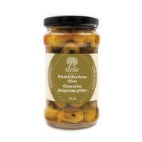 Divina - Grilled Green Olives Pitted Jar, 375 Millilitre