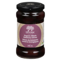 Divina - Kalamata Olives Organic Jar, 290 Millilitre