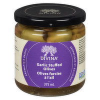 Divina - Garlic Stuffed Olives, 375 Millilitre