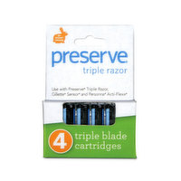 Preserve - Triple Razor Blade Cartridges, 4 Each