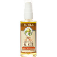 Badger - BADGER HAIR OIL ARGN DRY DMGD, 60 Millilitre