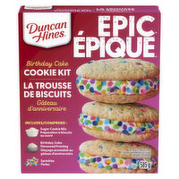 Duncan Hines - EPIC Birthday Cake Cookie Dough, Cookie Bar Kit, 585 Gram