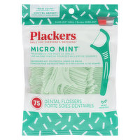 Plackers - Micro Mint Dental Flossers, 75 Each