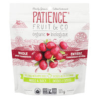 Patience Fruit & Co - Whole Dried Cranberries Gently Sweetened, 113 Gram