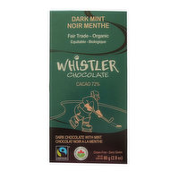 Whistler Chocolate - Chocolate Bar Dark Mint, 80 Gram