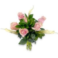 Bouquet - Calla and Rose, 6 stem, 1 Each