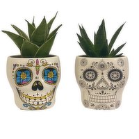 Horty Girl - Sugar Skull w/Plant 5In, 1 Each