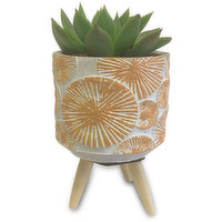 Horty Girl - Terracotta Pot Wood Leg, 1 Each