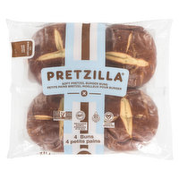 Pretzilla - Soft Pretzel Burger Buns, 4 Each