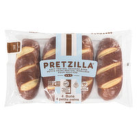 Pretzilla - Soft Pretzel Sausage Bun, 4 Each