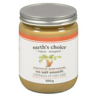 Earth's Choice - Peanut Butter - No Salt Smooth, 500 Gram