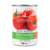 Earths Choice - Tomato Diced No Salt Added Organic, 398 Millilitre