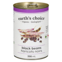 Earths Choice - Black Beans No Salt Added Organic, 398 Millilitre