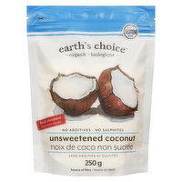 Earths Choice - Coconut Shredded Unsweetened Organic, 250 Gram