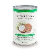 Earths Choice - Coconut Cream Organic, 400 Millilitre