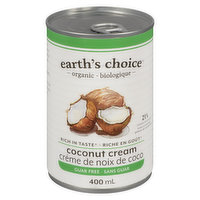 Earths Choice - Coconut Cream 21% Guar Gum Free, 400 Millilitre