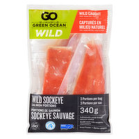Go Green Ocean - Wild Sockeye Salmon Portion, 340 Gram