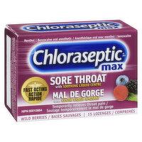 Chloraseptic - Max Lozenges - Wild Berries, 15 Each