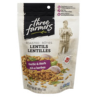 Three Farmers - Crunchy Little Lentils Garlic & Herb, 140 Gram