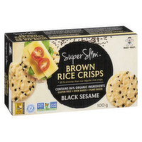 WANT-WANT - SupeSlim Rice Crisps Brown Black Sesame, 100 Gram