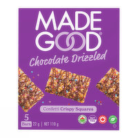 Made Good - Confetti Chocolate Drizzled Crispy Squares, 5 Each