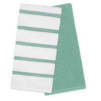 S&Co Home - Sage Green Terry Kitchen Towels, 2 Each