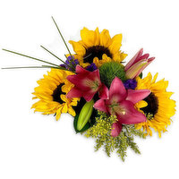 Sunflower & Lily - Flower Bouquet, 1 Each