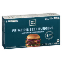 The Keg - Prime Rib Burgers - 6oz, 6 Each