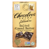 Chocolove - Dark Chocolate Bar Salted Almond Butter, 90 Gram