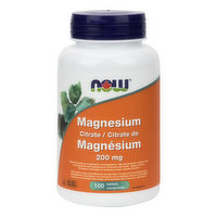 Now - Magnesium Citrate 200 mg, 100 Each