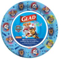 Glad - Round Plates for Kids, Paw Patrol, 7in, 20 Each