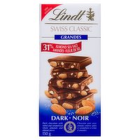 Lindt - Swiss Classic Grande - Dark Choco Almond Sea Salt, 150 Gram