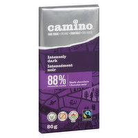 Camino - Bar Intensely Dark 88% Dark Chocolate, 80 Gram