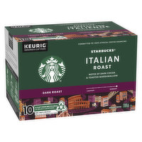 Starbucks - Italian Blend Dark Roast Ground Coffee K-Cup Pods, 10 Each