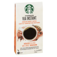 Starbucks - Via Instant Medium Roast Coffee - House Blend, 8 Each